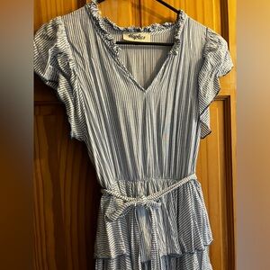 Haptics 3 Tiered Striped Dress